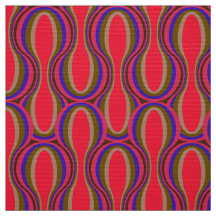 Retro 60s 70s pattern styled fabric