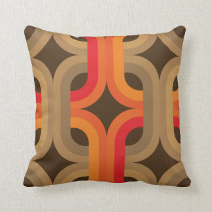 retro 60s 70s style pillow