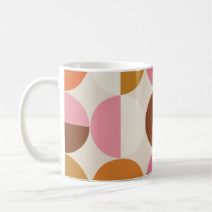 Retro 60s - 70s style with a rainbow hippie sun in coffee mug