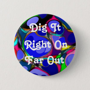 Retro 60's Abstract Button