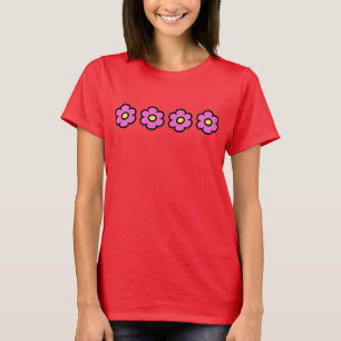 Retro 60s Groovy Flower Pattern Flowers T-Shirt