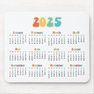 Retro 60s Hippie 2022 calendar Mouse Pad
