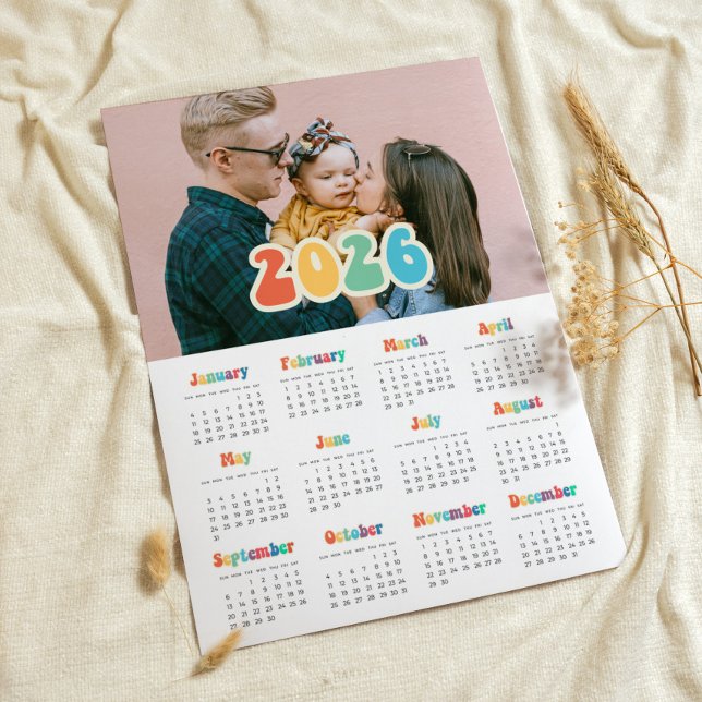 Retro 60s Hippie 2026 photo calendar Poster (Creator Uploaded)
