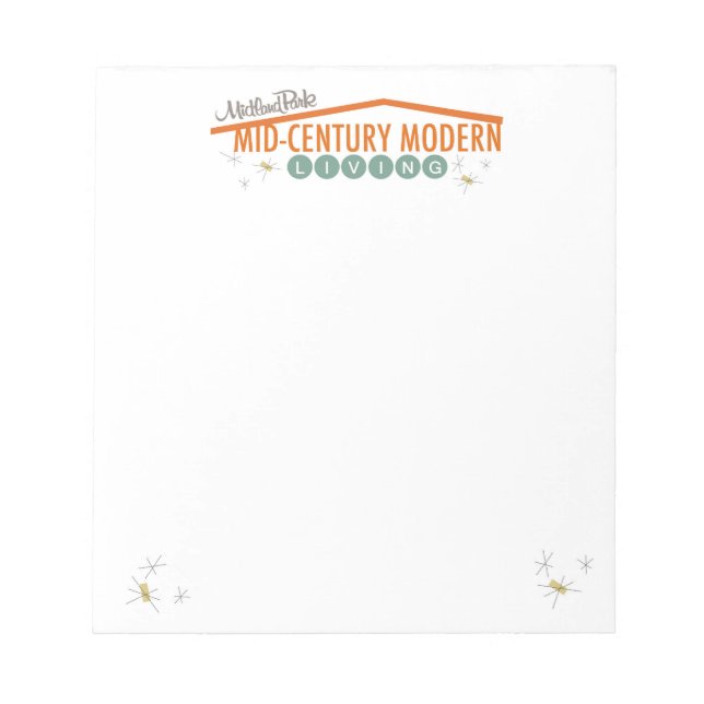 Retro 60s Mid-Century Modern Notepad (Front)