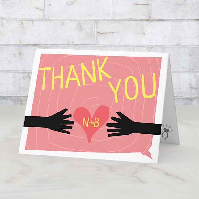 Retro 60s Mid-Century Modern Wedding Thank You Card (Creator Uploaded)