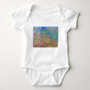 Retro 60s Peaceful Ocean Life Apparel Gifts Baby Bodysuit