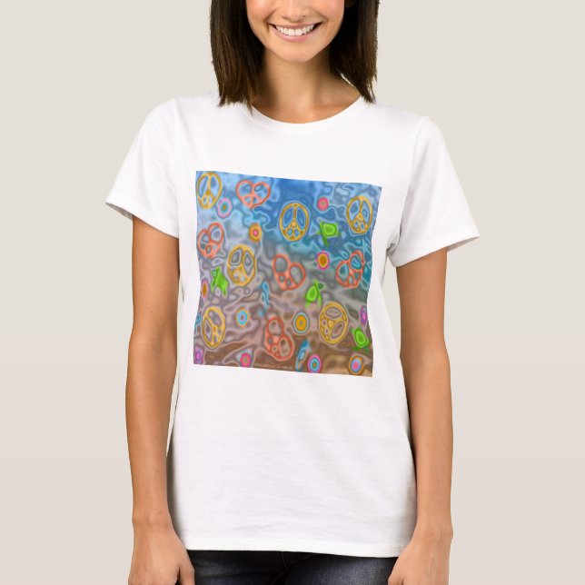 Retro 60s Peaceful Ocean Life Apparel Gifts T-Shirt (Front)