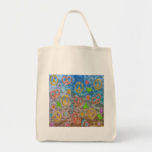 Retro 60s Peaceful Ocean Life Apparel Gifts Tote Bag