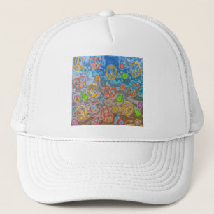 Retro 60s Peaceful Ocean Life Apparel Gifts Trucker Hat