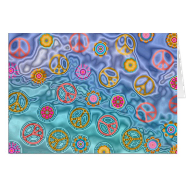 Retro 60s Peaceful Ocean Waves Apparel Gifts (Front Horizontal)