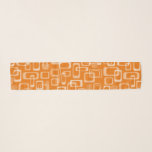 Retro 60s squares mod pattern orange neck scarf<br><div class="desc">Retro 60s squares mod pattern orange chiffon scarf for neck, hair or head. Custom thin transparent scarves with beautiful vintage print. Available in different sizes, colours and shapes. Long or square shaped. Add your own name, monogram or text optionally. Create a unique Birthday gift for wife, mum, sister, friend, daughter,...</div>