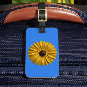 Retro 60s Sunflower Daisy Flower Fashion Jewellery Luggage Tag