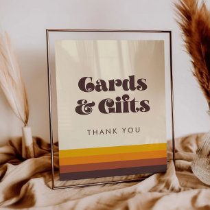 Retro 60s Vintage Cards & Gifts Wedding Sign