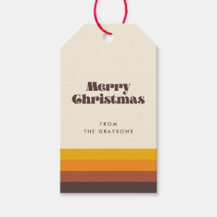 Retro 60s vintage Merry Christmas Gift Tags