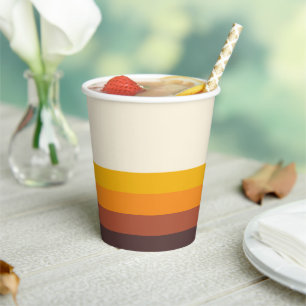 Retro 60s Vintage Mid Century Paper Cups