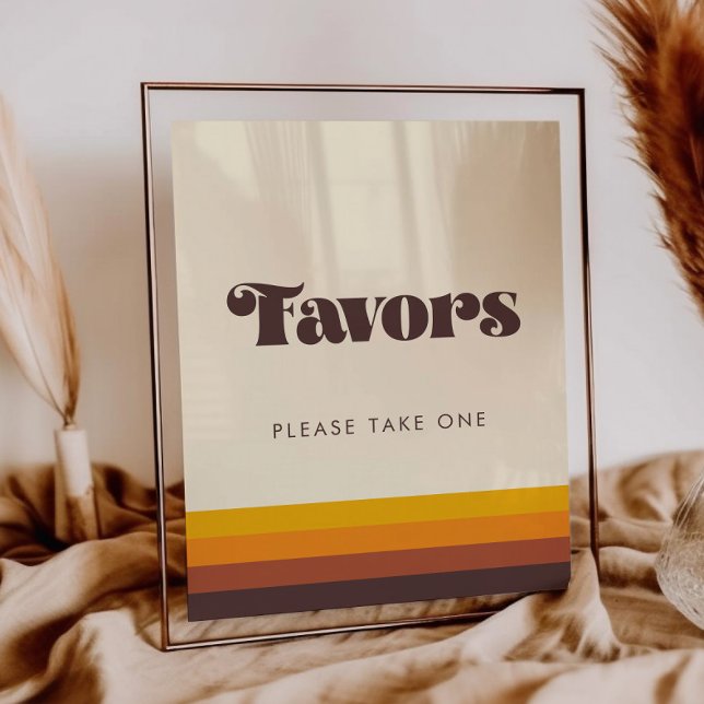 Retro 60s Vintage Mid Century Wedding Favours sign (Creator Uploaded)