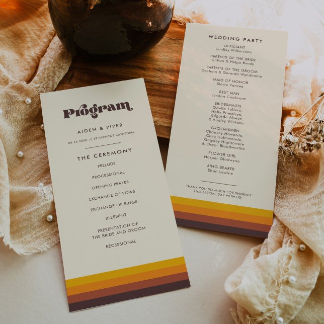 Retro 60s Vintage Mid Century Wedding Programme (Creator Uploaded)