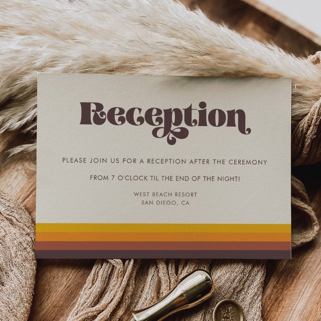 Retro 60s Vintage Mid Century Wedding Reception Invitation (Creator Uploaded)