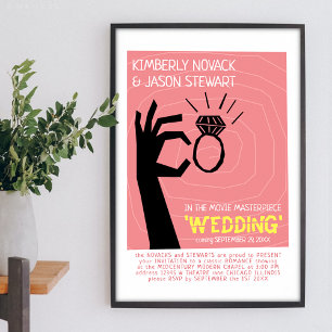 Retro 60s Wedding Mid-Century Modern Movie Poster