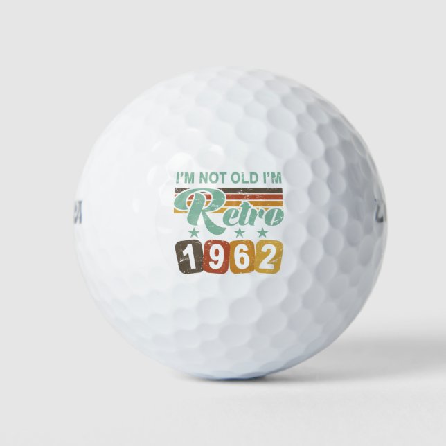 Retro 60th Birthday 1962 Golf Balls (Front)