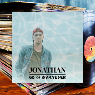 Retro 60th Birthday Album Cover 90s Music Invitation