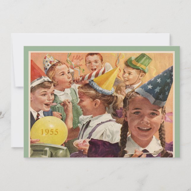 Retro 60th Birthday Party 1955 Childhood Memories Invitation (Front)