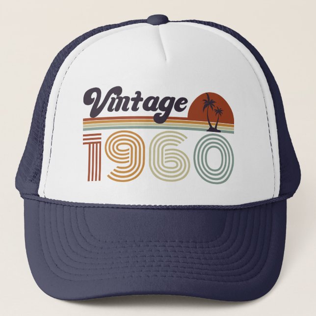 Retro 65th Birthday, Vintage 1960 Trucker Hat (Front)