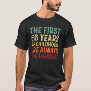 Retro 66 Years Old Men Women  Saying 66th Birthday T-Shirt