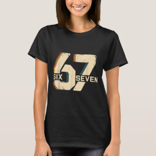 Retro 67 Six Seven 6 7 Number Vintage 67 Meme Men T-Shirt