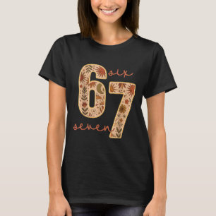 Retro 67 Six Seven Boho Floral Retro Moon Flowers T-Shirt