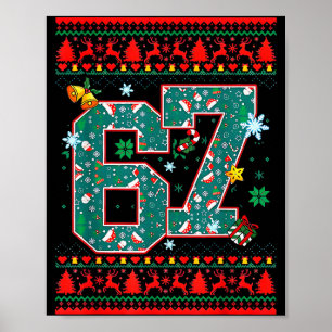 Retro 67 Six Seven Christmas Shirt Meme Poster