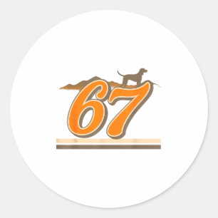 Retro 67 Tennessee Name Funny Tn Dog Gift For Men  Classic Round Sticker