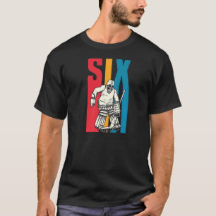 Retro 6 Year Old Ice Hockey Goalie 6th Birthday Pa T-Shirt