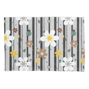 Retro 70’a Flower Power Hippie Floral Pattern Pillowcase