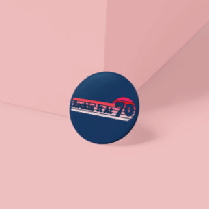 Retro 70 and Proud Vintage Sunset Badge of Honour 