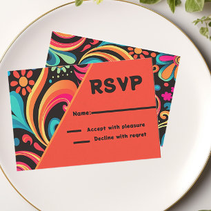 retro 70’s RSVP card
