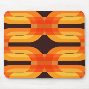 retro 70s 60s pattern style mouse pad