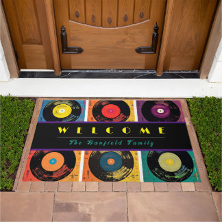 Retro 70s 60s Vinyl Record Album Doormat