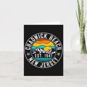 Retro 70s 80s Chadwick Beach New Jersey Nj For Men Card