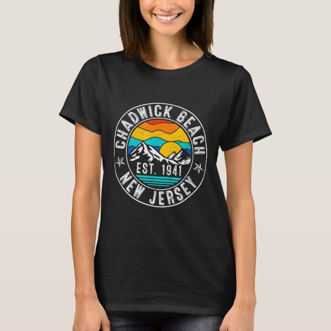 Retro 70s 80s Chadwick Beach New Jersey Nj For Men T-Shirt (Front)