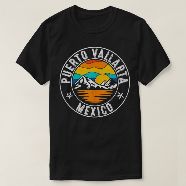 Retro 70s 80s Puerto Vallarta Mexico  T-Shirt (Design Front)