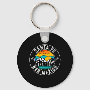 Retro 70s 80s Santa Fe New Mexico Nm Key Ring