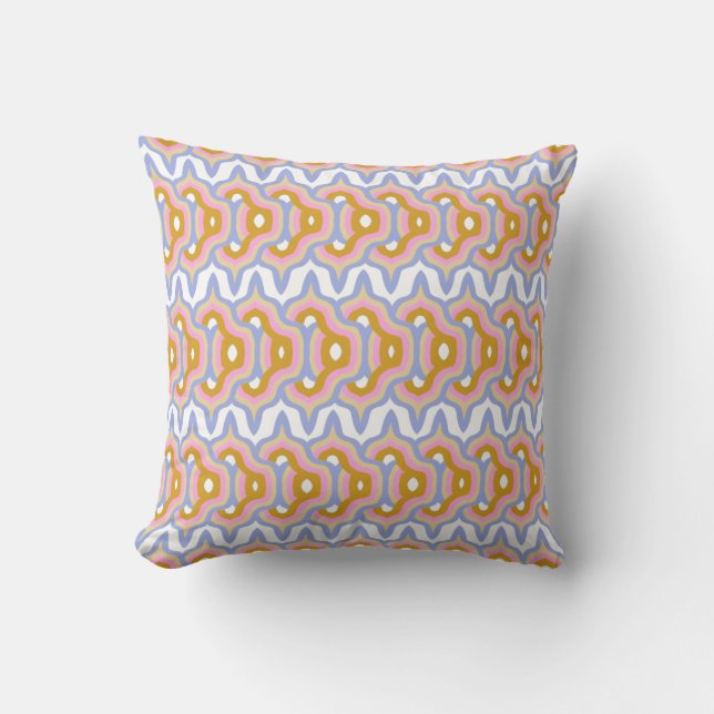 Retro 70s abstract pattern cushion (Front)
