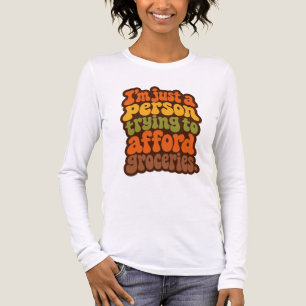 Retro 70s Afford Groceries Funny T-Shirt Tri-Blend Shirt