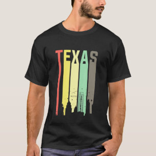 Retro 70s Austin Texas City Skyline Hometown Love  T-Shirt