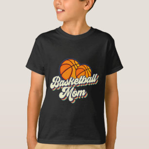 Retro 70s basketball mom cute player mama team spo T-Shirt