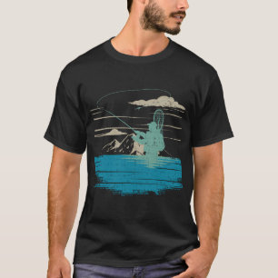 Retro 70s BASS Fishing Text T-Shirt