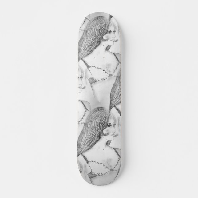 Retro 70s Bikini Girl Skateboard (Front)