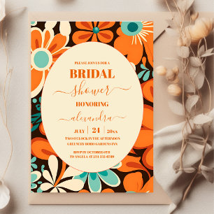 Retro 70s Bridal Shower Invitation