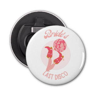 Retro 70s Bride’s Last Disco Bachelorette Party Bottle Opener